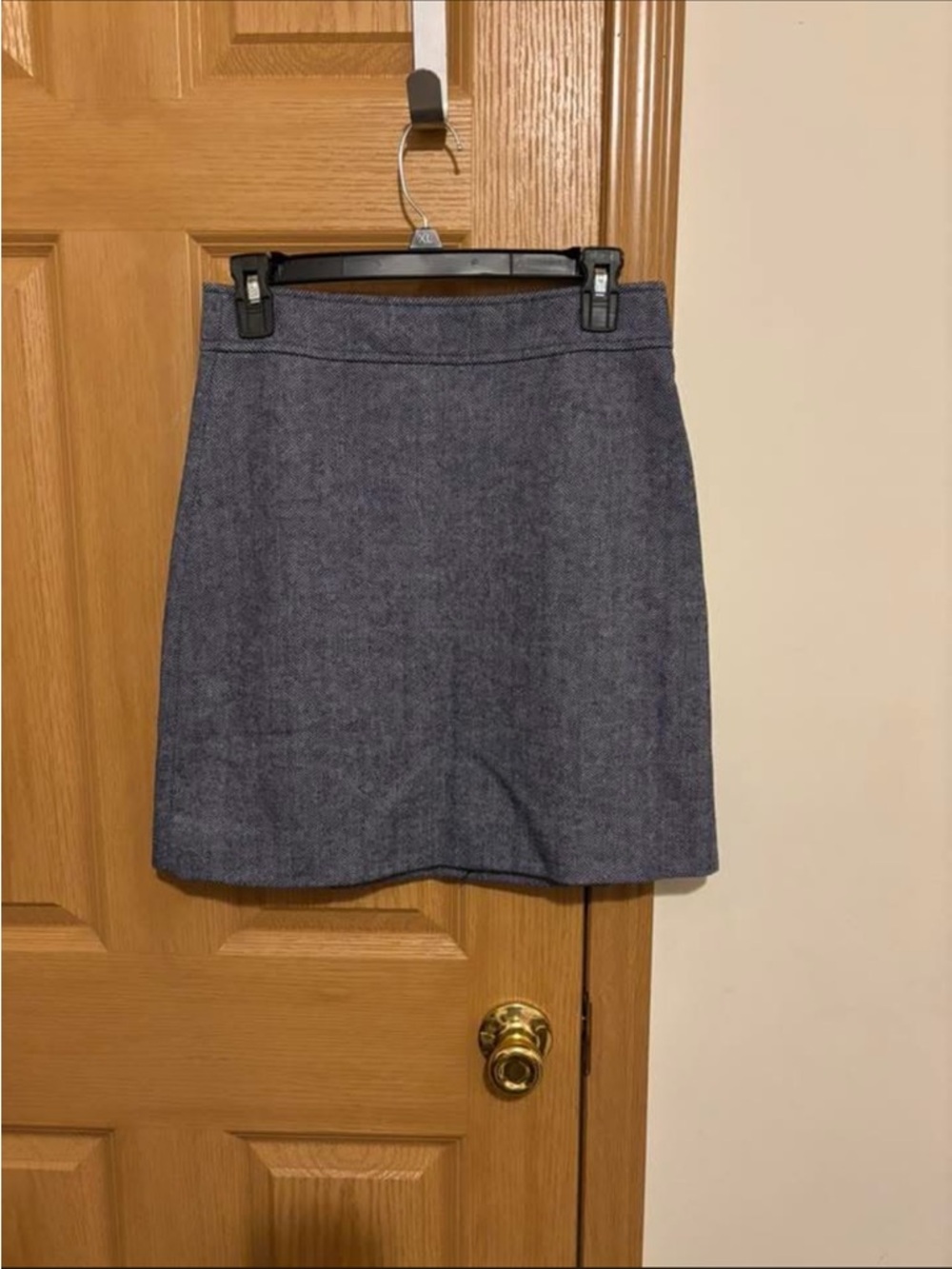 J. Crew Navy Heathered Mini Skirt